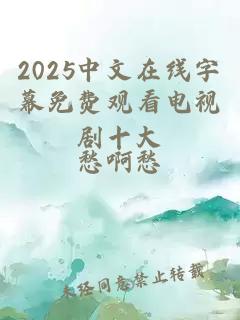 2025中文在线字幕免费观看电视剧十大